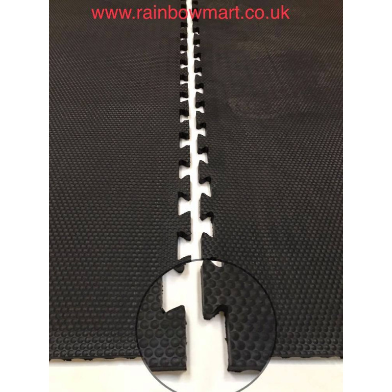 2-side Interlocking /Hammer Top Rubber Mat for Gym/Stable/Garage 6x4ftx17mm