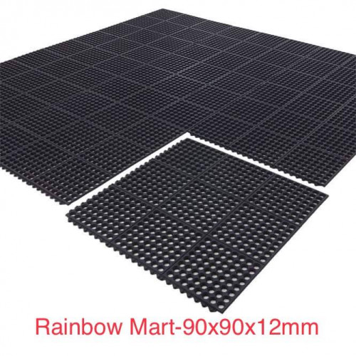 Rubber Safety Mat for Restaurant 90x90cmx12mm